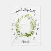 Wild Meadow Botanical Monthly Baby Milestone Fleecedecke (Vorderseite)