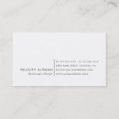 Wild Meadow | Botanisch Visitenkarte (Rückseite)