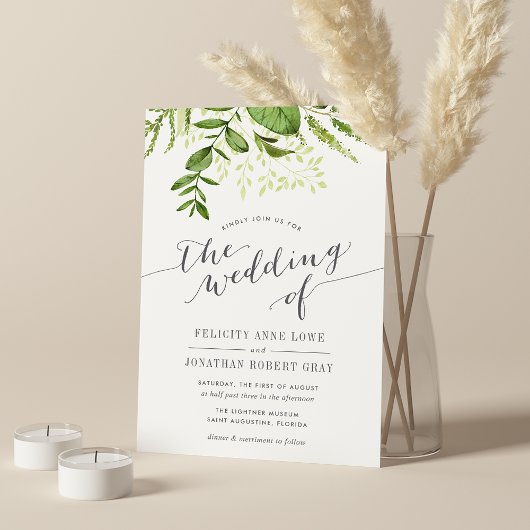 Wild Meadow Botanische Hochzeitseinladung Einladung