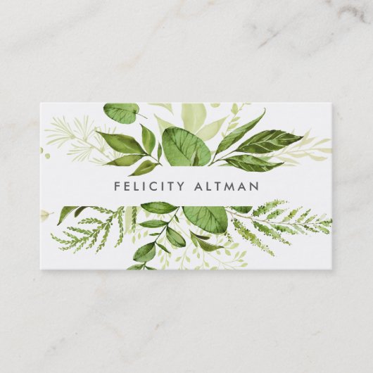 Wild Meadow | Botanischer QR-Code Visitenkarte (Vorderseite)