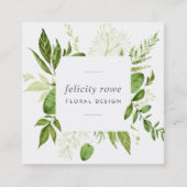 Wild Meadow | Botanischer Rahmen Quadratische Visitenkarte (Vorderseite)