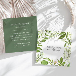 Wild Meadow | Botanischer Rahmen Quadratische Visitenkarte