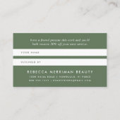 Wild Meadow | Delikate grüne Wasserfarbe Botanisch Empfehlungskarte (Rückseite)