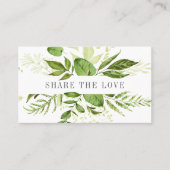 Wild Meadow | Delikate grüne Wasserfarbe Botanisch Empfehlungskarte (Vorderseite)