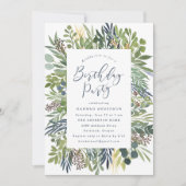 Wild Meadow | Einladung zur botanischen Geburtstag (Vorderseite)