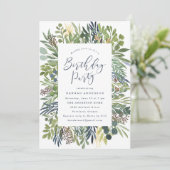 Wild Meadow | Einladung zur botanischen Geburtstag (Stehend Vorderseite)