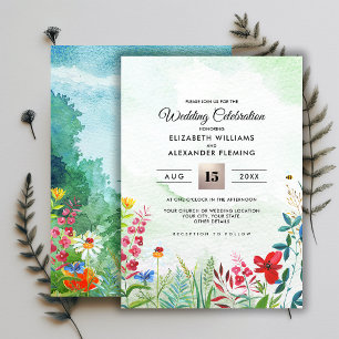 Wild Meadow Einladungen für Hochzeiten im Sommer