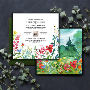 Wild Meadow Einladungen für Hochzeiten im Sommer