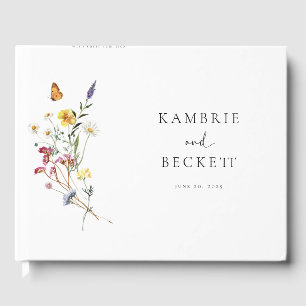 Wild Meadow Floral Wedding Gästebuch