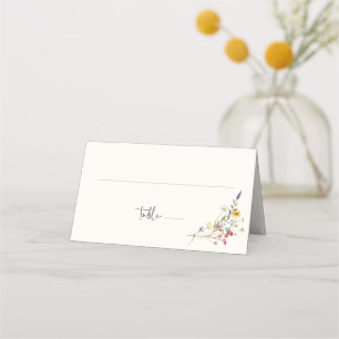 Wild Meadow Floral Wedding Platzkarte