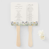 Wild Meadow Floral Wedding Program Fächer (Vorne und Hinten)