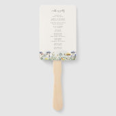 Wild Meadow Floral Wedding Program Fächer (Rückseite)