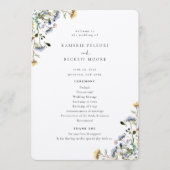 Wild Meadow Floral Wedding Program Programm (Vorderseite)