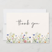 Wild Meadow Floral Wedding Vielen Dank Mitteilungskarte (Vorderseite)