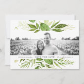 Wild Meadow Foto Save the Date Card (Vorderseite)
