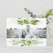 Wild Meadow Foto Save the Date Card (Stehend Vorderseite)