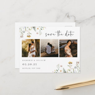 Wild Meadow Foto Save the Date Postkarte