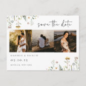 Wild Meadow Foto Save the Date Postkarte (Vorderseite)