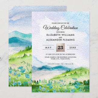 Wild Meadow | Frühgebirge Hochzeitseinladungen Einladung