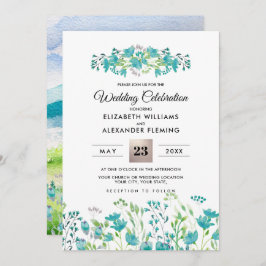 Wild Meadow | Frühgebirge Hochzeitseinladungen Einladung