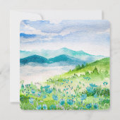 Wild Meadow | Frühgebirge Hochzeitseinladungen Einladung (Rückseite)