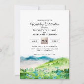 Wild Meadow | Frühgebirge Hochzeitseinladungen Einladung (Vorderseite)