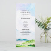 Wild Meadow | Frühgebirge Hochzeitsprogramme Programm (Stehend Vorderseite)