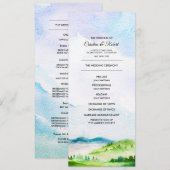 Wild Meadow | Frühgebirge Hochzeitsprogramme Programm (Vorne/Hinten)