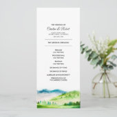 Wild Meadow | Frühgebirge Hochzeitsprogramme Programm (Stehend Vorderseite)
