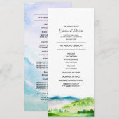 Wild Meadow | Frühgebirge Hochzeitsprogramme Programm (Vorne/Hinten)