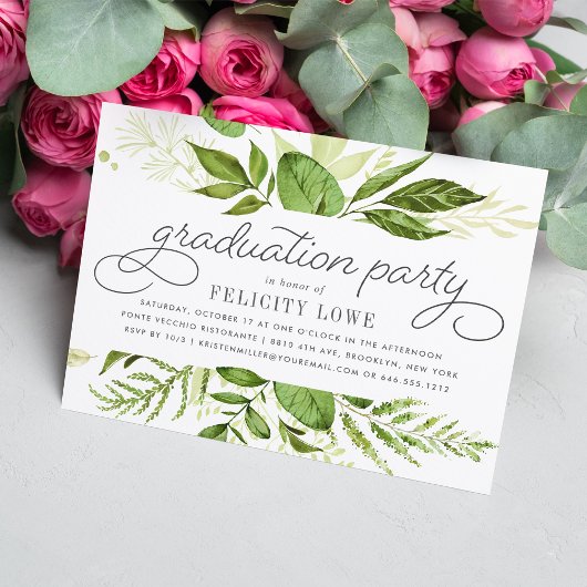 Wild Meadow Graduation Party Einladung