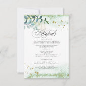 Wild Meadow | Green Botanical Wedding Details Card Einladung (Vorderseite)