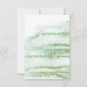 Wild Meadow | Green Botanical Wedding Details Card Einladung (Rückseite)