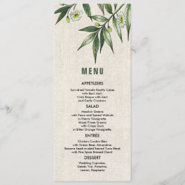 Wild Meadow | Green Botanical Wedding Menu Cards Menükarte