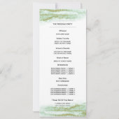 Wild Meadow | Green Botanical Wedding Program Card Einladung (Rückseite)