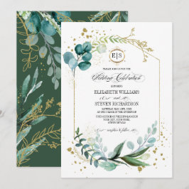 Wild Meadow | Grüne botanische Hochzeit Einladung