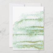 Wild Meadow | Grüne botanische Hochzeit Einladung (Rückseite)