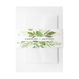 Wild Meadow | Grüne Botanische Hochzeit Einladungsbanderole