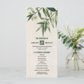 Wild Meadow | Grüne botanische Hochzeitsprogramme Programm (Stehend Vorderseite)