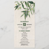 Wild Meadow | Grüne botanische Hochzeitsprogramme Programm (Vorderseite)