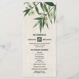 Wild Meadow | Grüne botanische Hochzeitsprogramme Programm