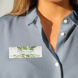 Wild Meadow | Grüne botanische Schrift Namenschild