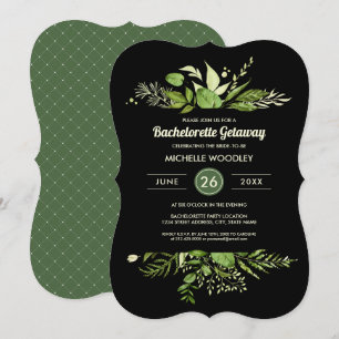 Wild Meadow Grüner botanischer Junggeselinnen-Ab Einladung