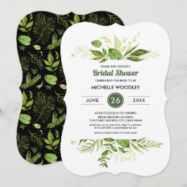 Wild Meadow | Grünes botanisches Brautparty Einladung