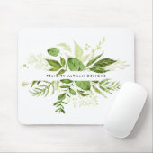 Wild Meadow | Grünes botanisches Personalisiert Mousepad (Mit Mouse)