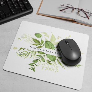 Wild Meadow Grünes botanisches Personalisiert Mousepad