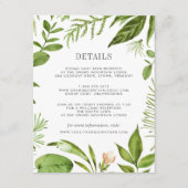 Wild Meadow Guest Information Card Begleitkarte (Vorderseite)