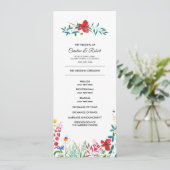 Wild Meadow | Hochzeitsprogramm für Sommerferien W Programm (Stehend Vorderseite)