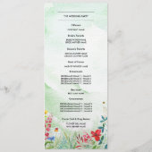 Wild Meadow | Hochzeitsprogramm für Sommerferien W Programm (Rückseite)