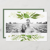 Wild Meadow | Hochzeitsreise-Foto-Flat Dankeschön- Dankeskarte (Vorne/Hinten)